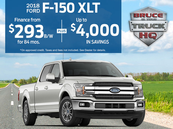 Save up to $4,000 on the 2018 F-150 XLT