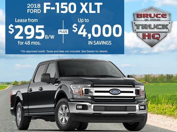 Lease and Save up to $4,000 on 2018 F-150 XLT