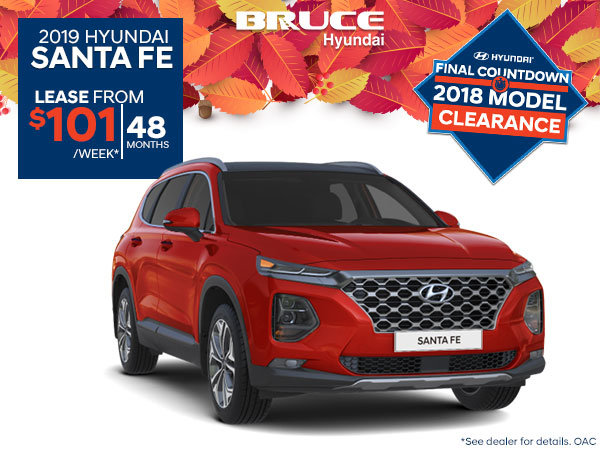 Lease the all-new 2019 Santa Fe