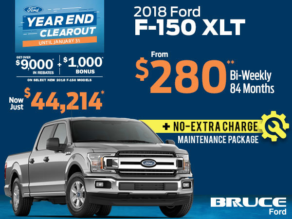 Over $9,000 in Rebates + FREE Maintenance Package with Remaining 2018 F-150s