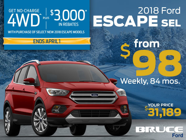 No Charge 4WD on the 2018 Escape