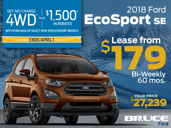 Lease the 2018 EcoSport and Get No-Charge AWD