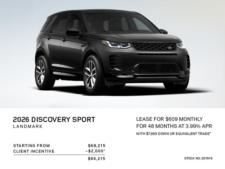 Lease a 2026 Discovery Sport Landmark for $609 monthly*