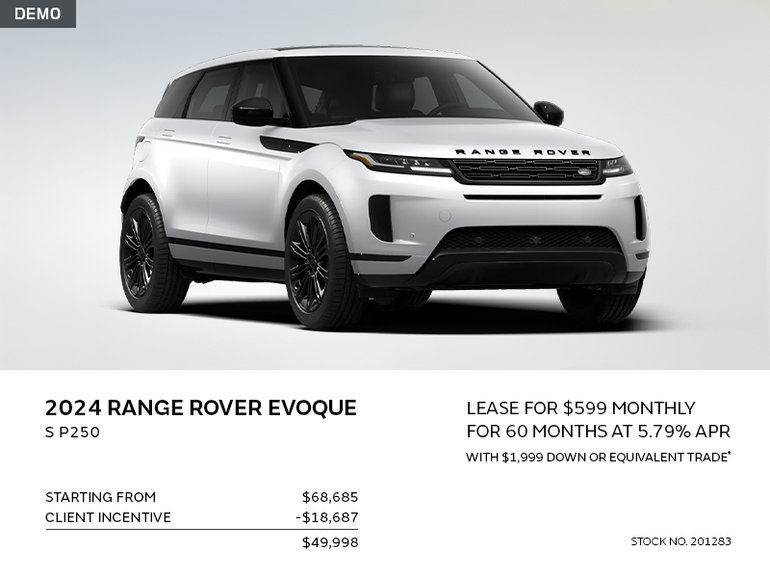 Lease a 2024 Range Rover Evoque S P250 AWD for $599 monthly*