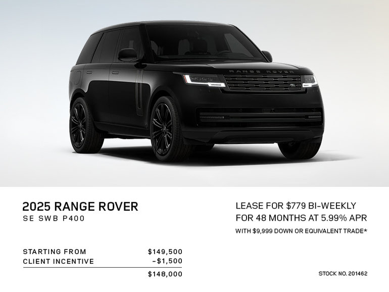 Lease a 2025 Range Rover SE SWB P400 for $779 bi-weekly*