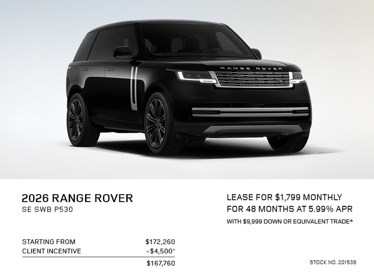 Lease a 2026 Range Rover SE SWB P530 for $1,799 monthly*