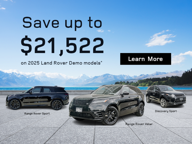 Save up to $21,522 on select 2025 Land Rover demo models*