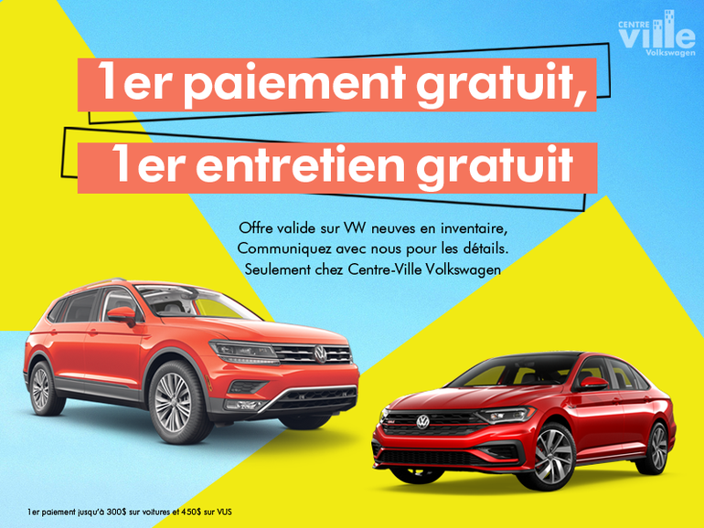1er paiement gratuit et 1er entretien gratuit