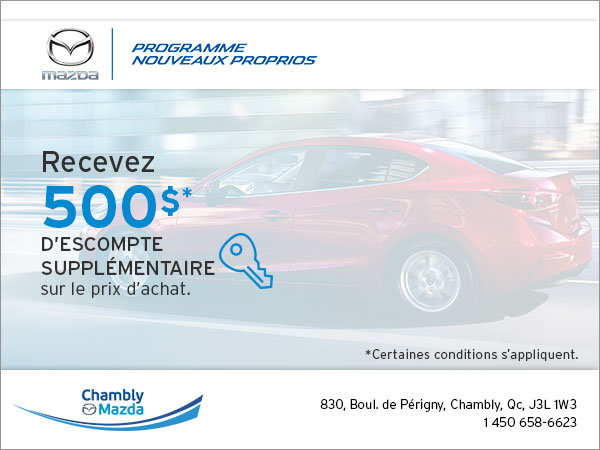 Programme nouveaux proprio Mazda