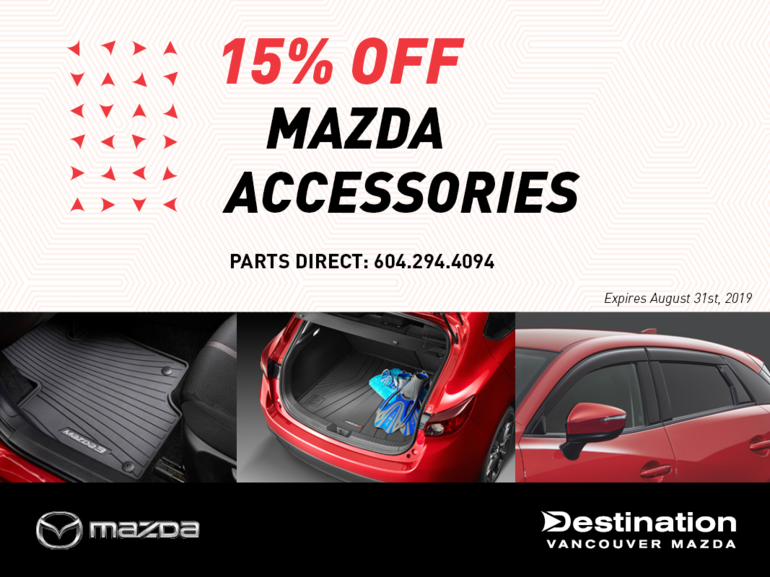 15% Off All Mazda Accessories