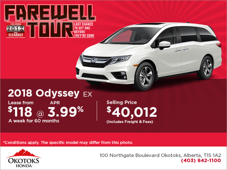 Get the 2018 Honda Odyssey Today!
