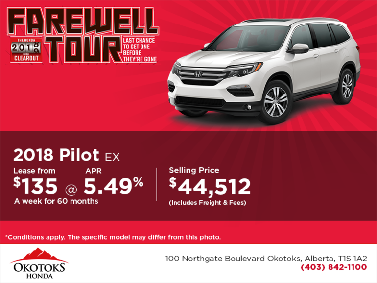 Get the 2018 Honda Pilot Today!