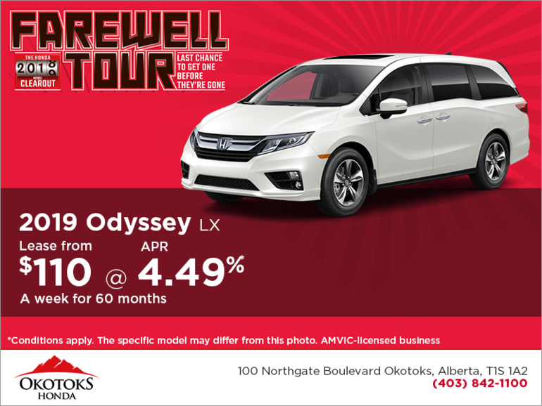 Get the 2019 Honda Odyssey Today!