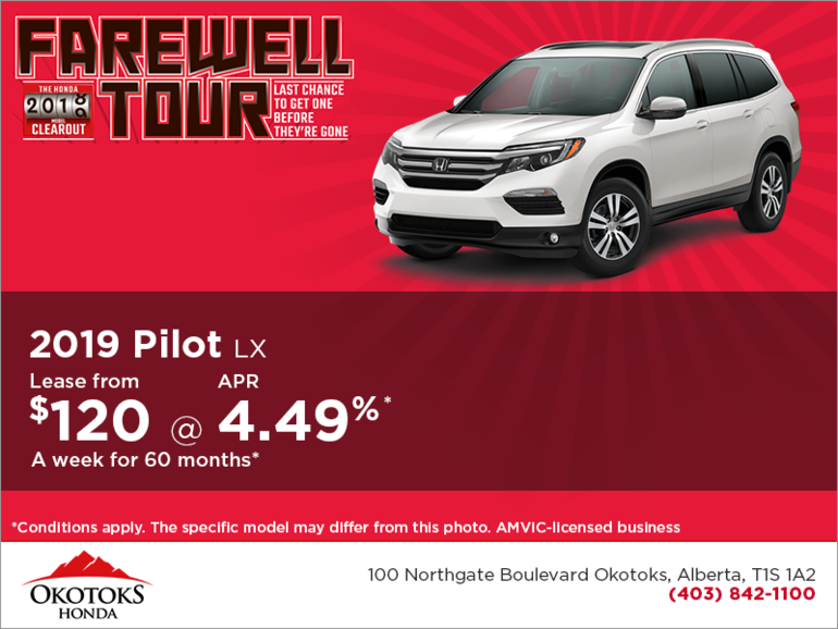 Get the 2019 Honda Pilot Today!