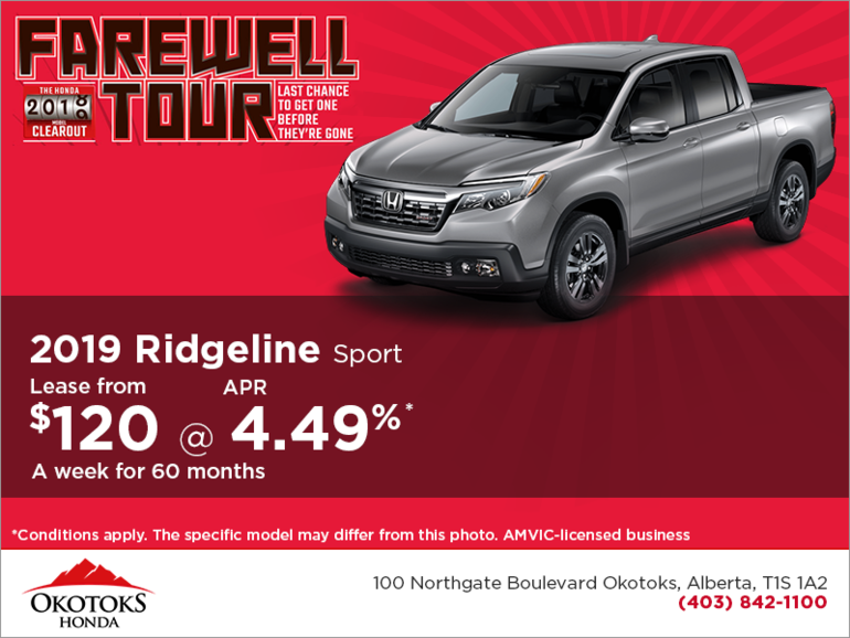 Get the 2019 Honda Ridgeline Today!