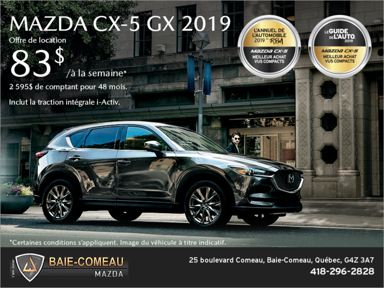 Procurez-vous la Mazda CX-5 2019!
