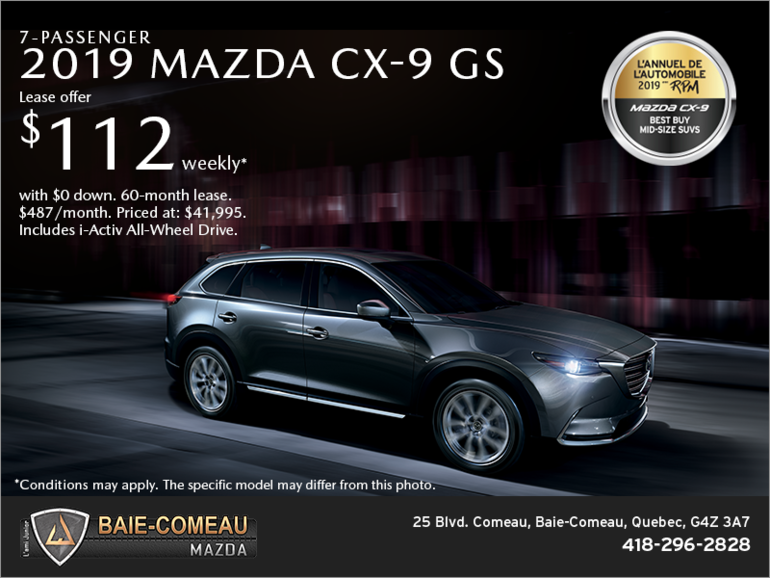 Get the 2019 Mazda CX-9!