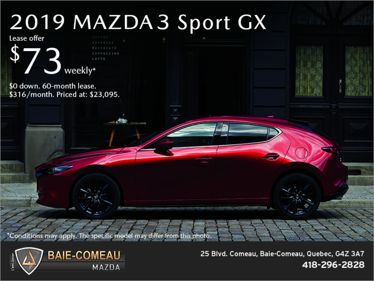 Get the 2019 Mazda3 Sport!