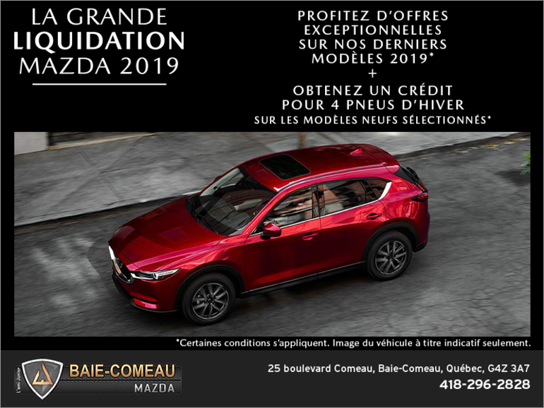 La grande liquidation Mazda 2019