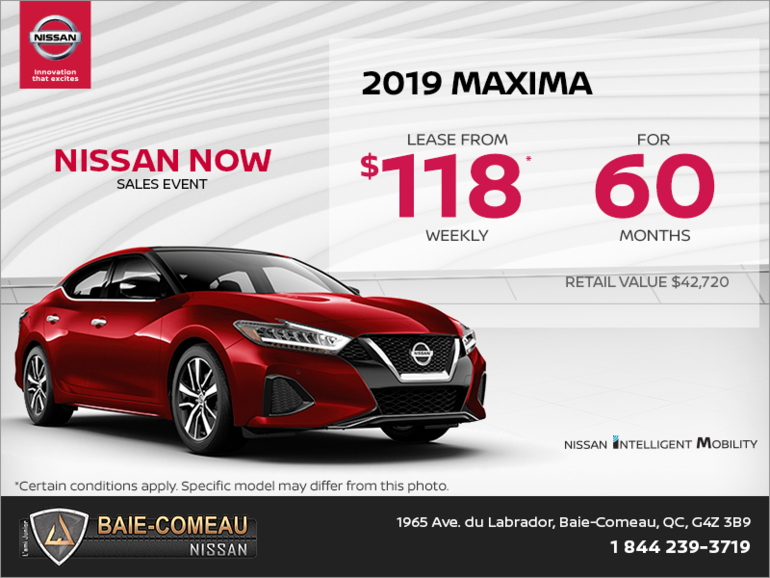 Get the 2019 Maxima today!
