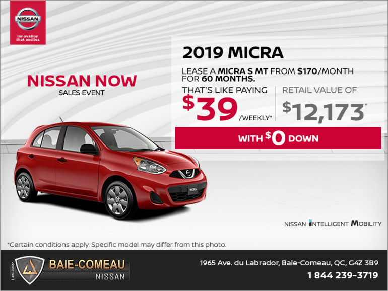 Get the 2019 Micra today!