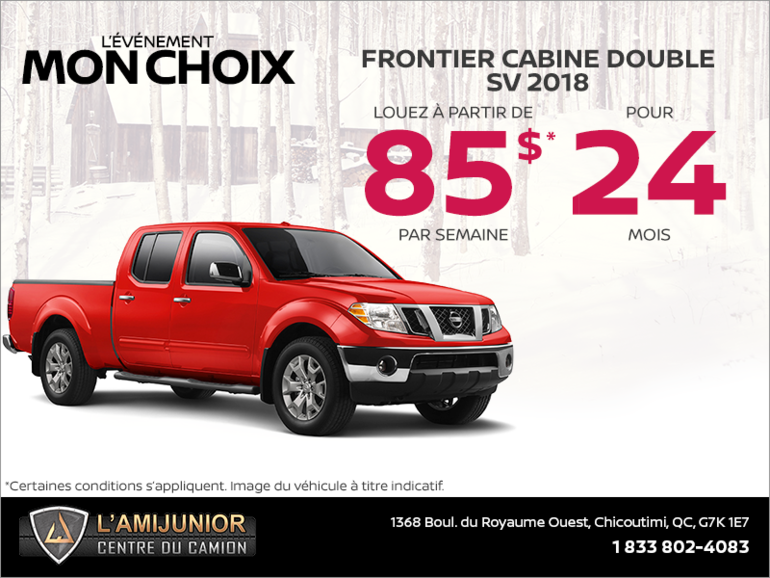 Obtenez le Nissan Frontier 2018 dès aujourd'hui!