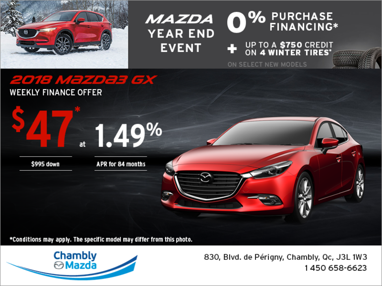 Get the 2018 Mazda3!