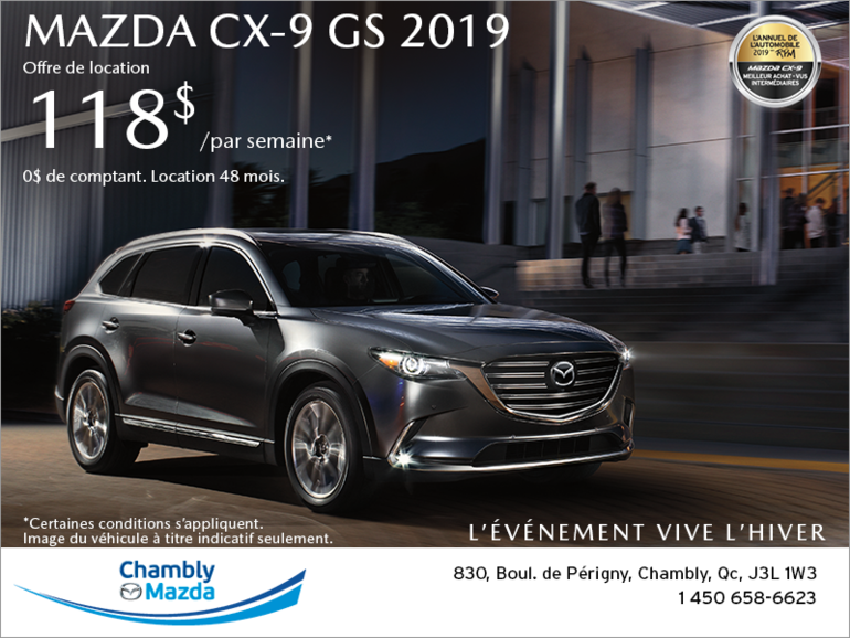 Procurez-vous la Mazda CX-9 2019!