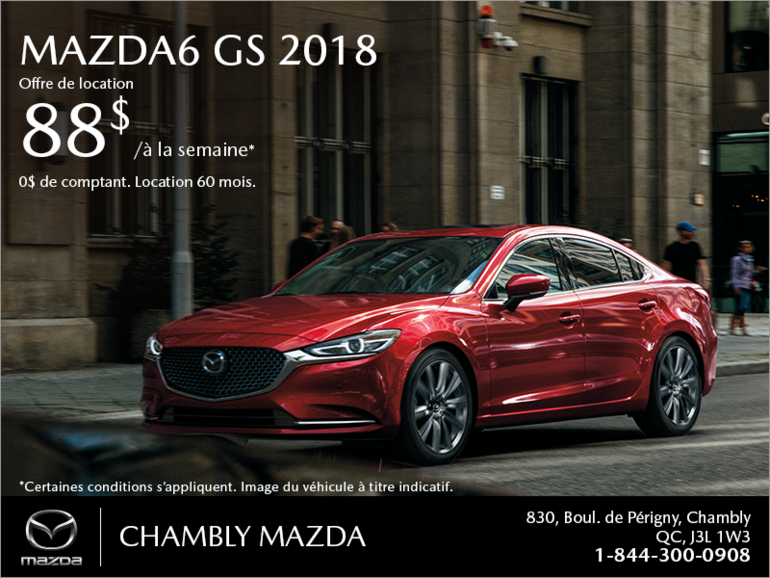 Procurez-vous la Mazda6 2018!