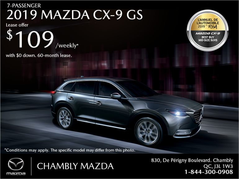 Get the 2019 Mazda CX-9!