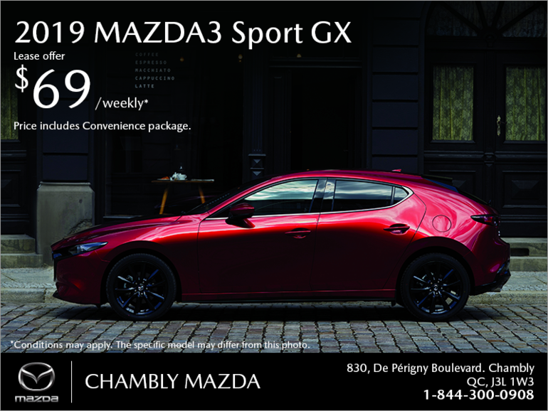 Get the 2019 Mazda3 Sport!