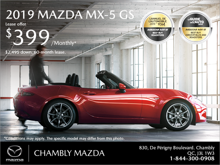Get the 2019 Mazda MX-5 Today!