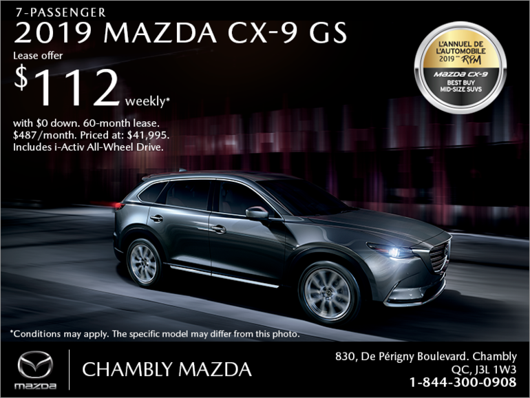Get the 2019 Mazda CX-9!