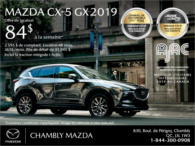 Procurez-vous le Mazda CX-5 2019!