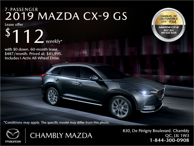 Get the 2019 Mazda CX-9!
