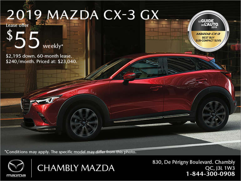 Get the 2019 Mazda CX-3!