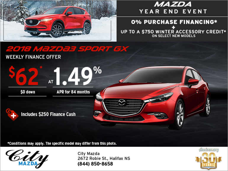 Get the 2018 Mazda3 Sport Today!