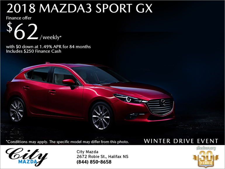 Get the 2018 Mazda3 Sport Today!