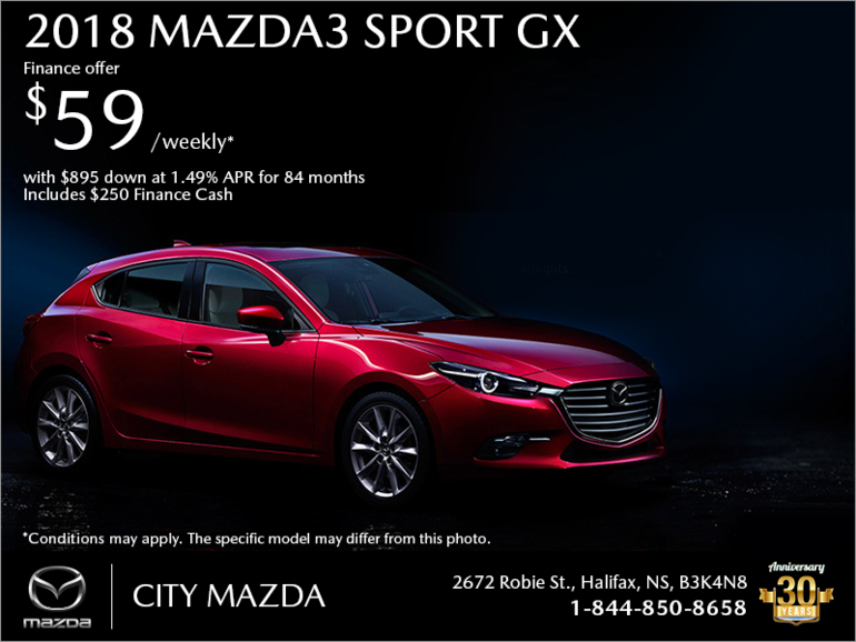 Get the 2018 Mazda3 Sport Today!