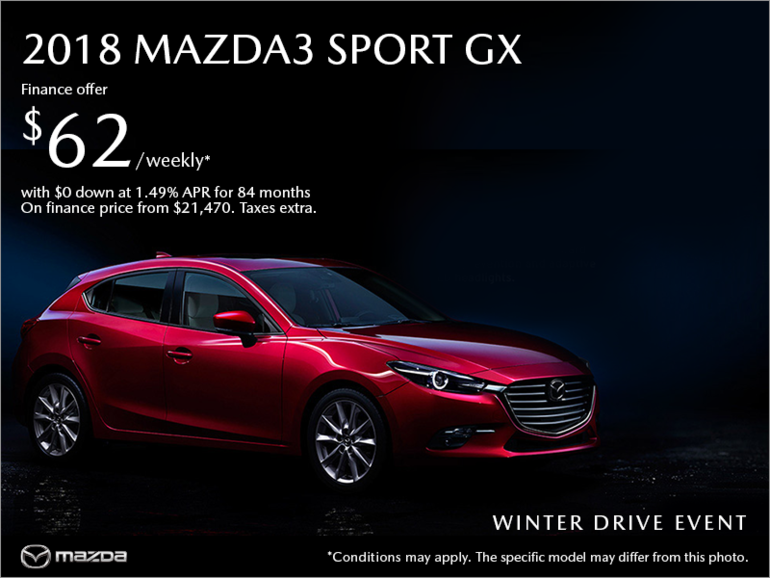 Get the 2018 Mazda3 Sport today!