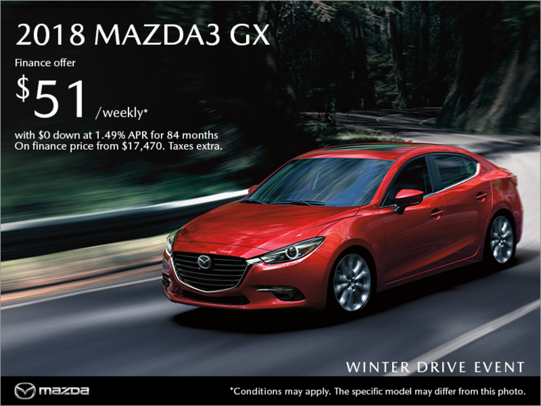 Get the 2018 Mazda3 today!