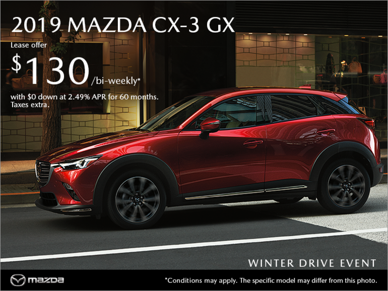 Get the new 2019 Mazda CX-3 today!