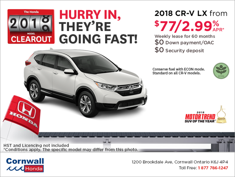 Lease the 2018 Honda CR-V!