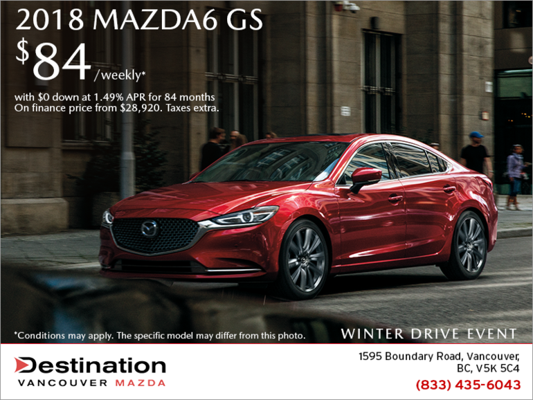 Get the 2018 Mazda6 today!