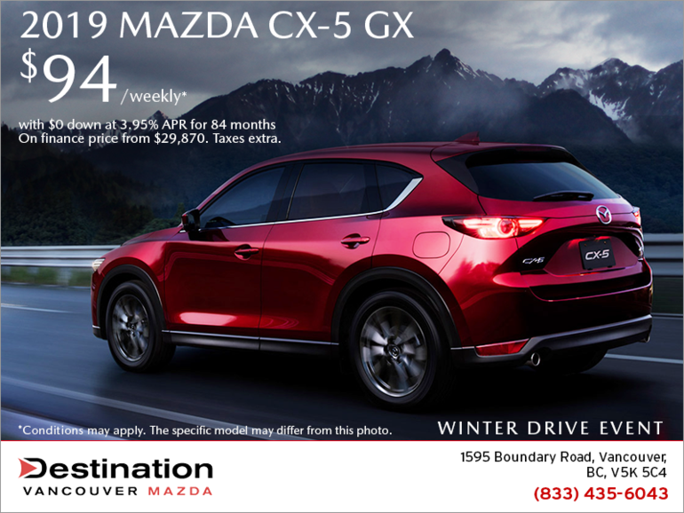 Get the 2019 Mazda CX-5 today!