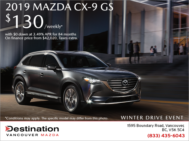 Get the 2019 Mazda CX-9 today!