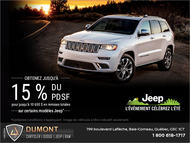 L'événement célébrez l'été Jeep!