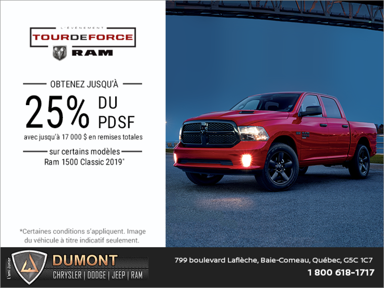 L'événement tour de force RAM