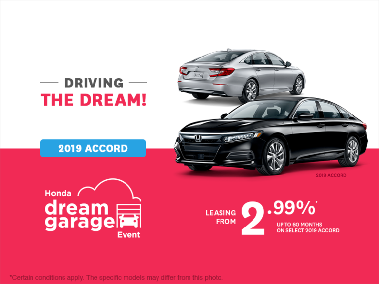 Lease the 2019 Honda Accord Sedan!
