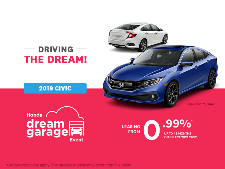Lease the 2019 Honda Civic!